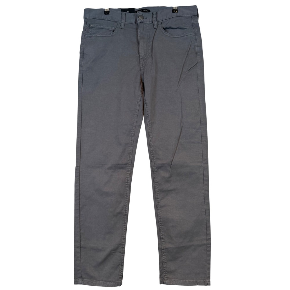 Banana Republic Mens Slim 5 Pocket Twill Pants Gray 32x30 Minimalist Capsule